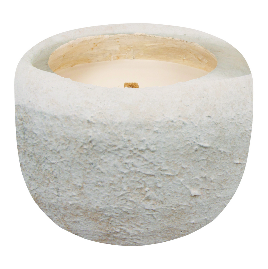 Gabor Cream cement outdoor candle M
