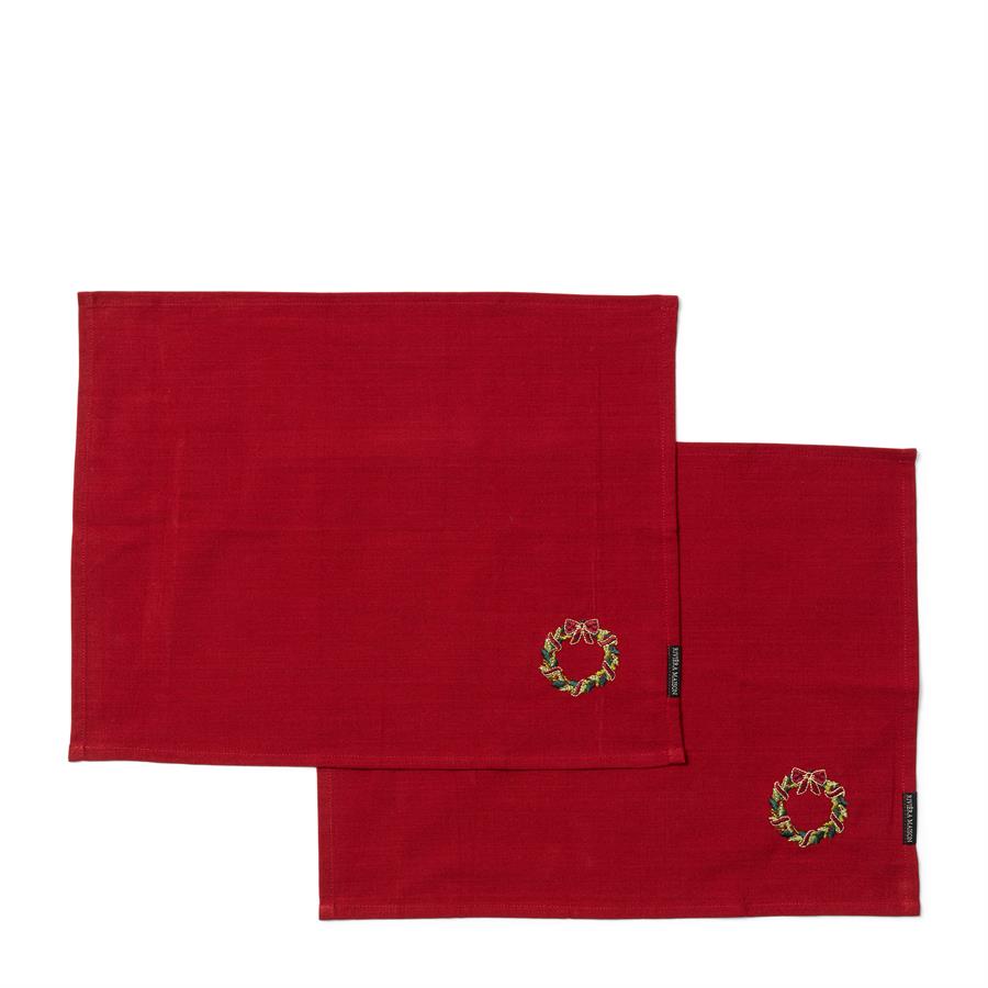 Christmas Wreath PlacematSetOf2pcs
