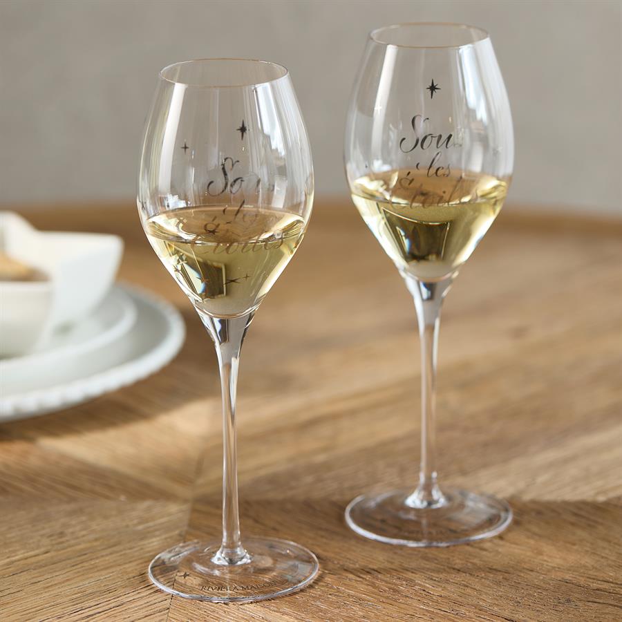 Sous Les Étoiles Bubble Glass Set Of 2pcs