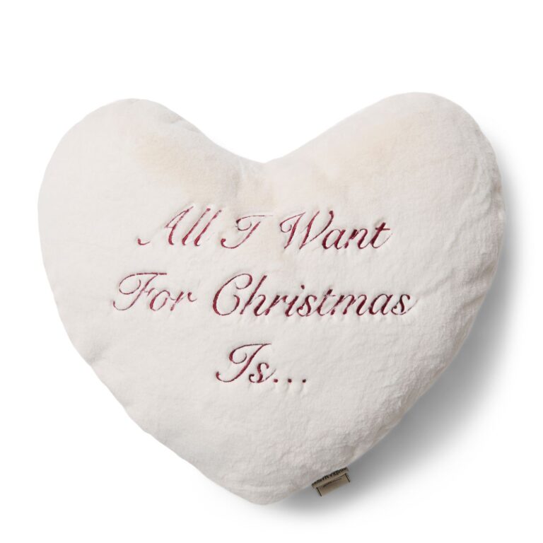 Christmas Wish Heart Box Pillow