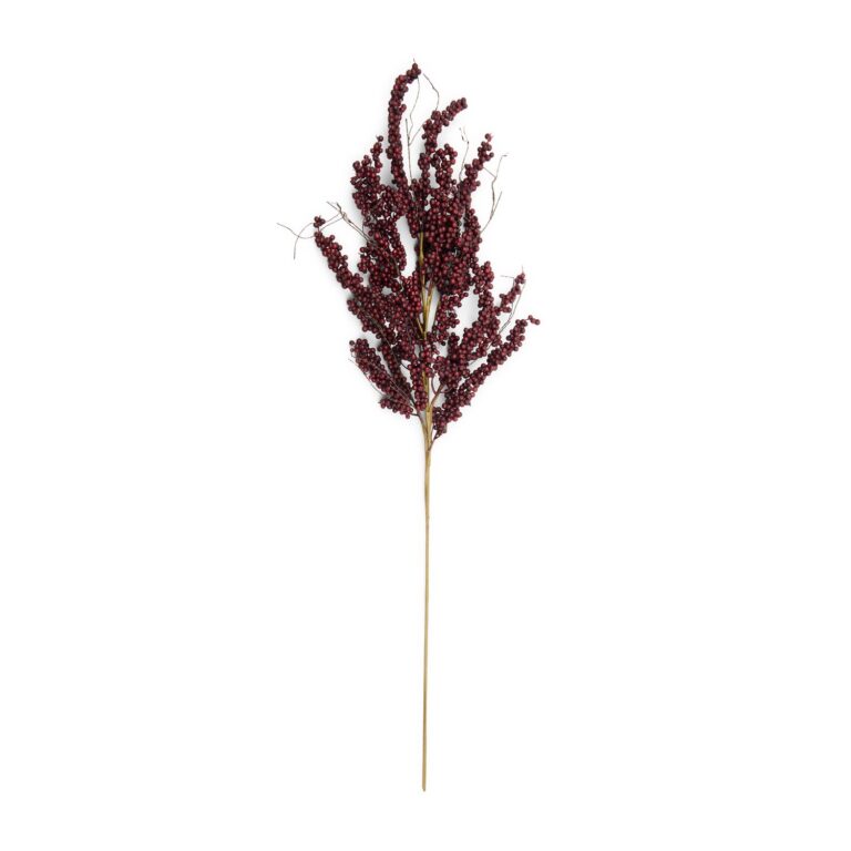 Christmas Berry Branch Burgundy