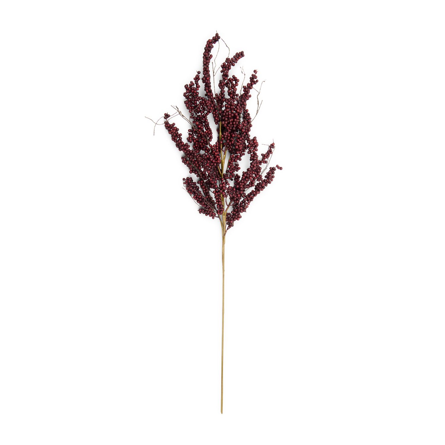 Christmas Berry Branch Burgundy