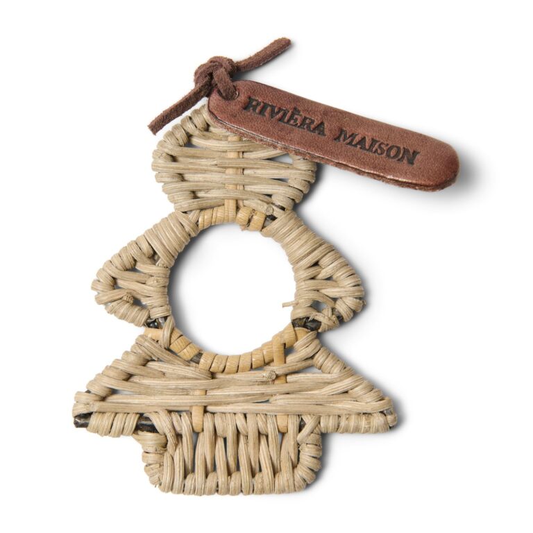 Rustic Rattan Christmas Tree Napkin Ring