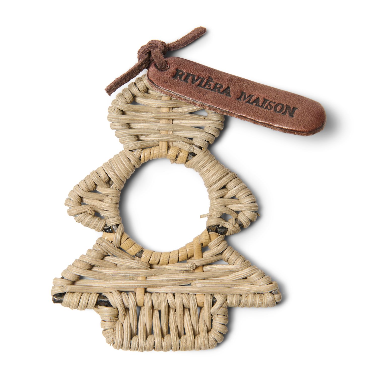 Rustic Rattan Christmas Tree Napkin Ring